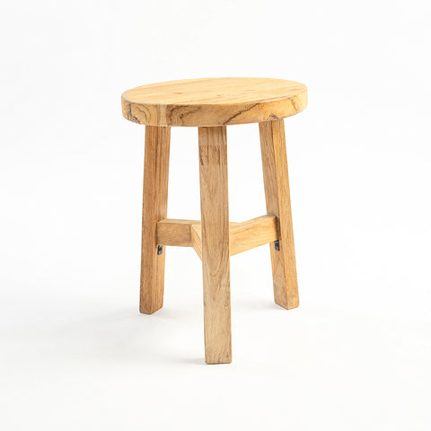 Rund träpall - teak