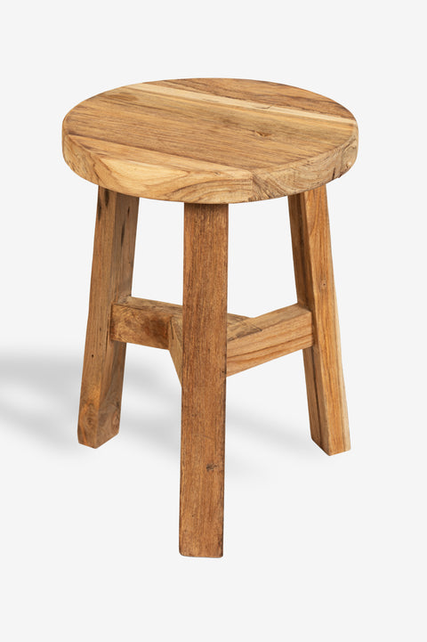 Rund träpall - teak