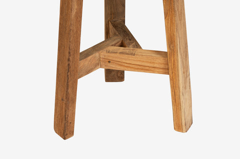 Rund träpall - teak
